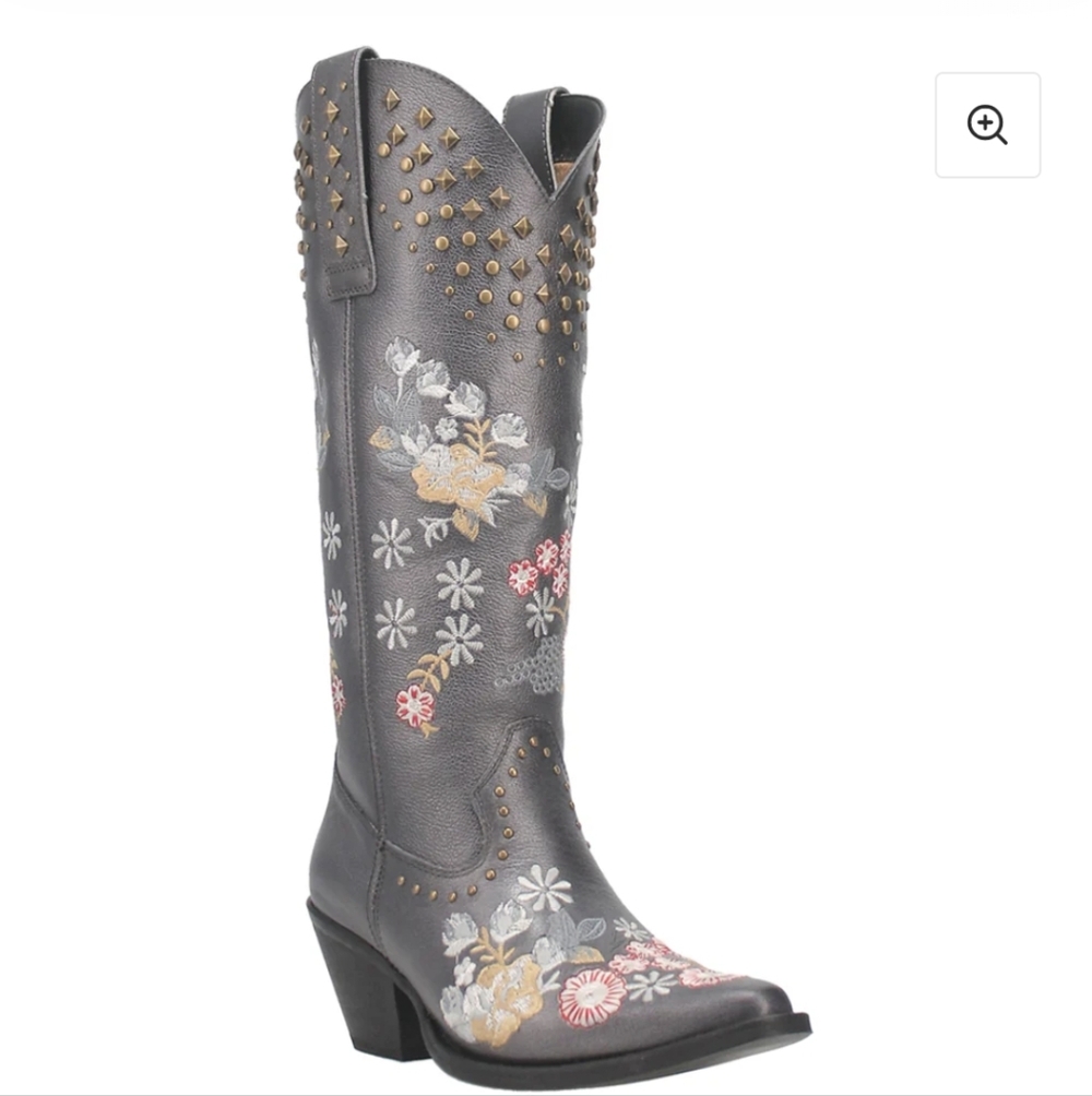 Dingo Metallic Embroidered Western Boots